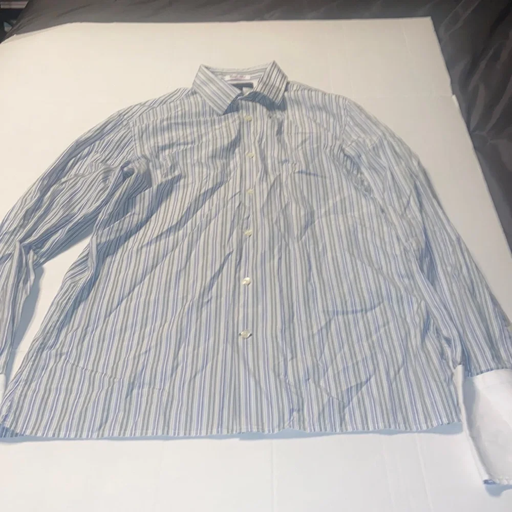 Banana Republic slim fit button down striped shirt size 16-16 1/2 L